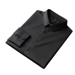 Chemise homme noir - insfity - manches longues - respirante - slim fit - sans repassage business