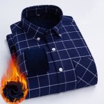 Chemise homme oxford - insfity - doublée polaire - hiver - manches longues - chaude épaisse Chemise homme oxford - insfity - doublée polaire - hiver - manches longues - chaude épaisse