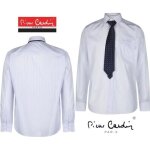Chemise homme pierre cardin avec cravate signature brod�e manches longues du s au xxl