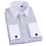 Chemise homme rayures slim fit - insfity - rouge - manches longues