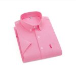 Chemise - insfity - oxford - manches courtes - 100% coton - couleur rose