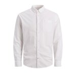Chemise - jack & jones - oxford - blanc - 100% coton - manches longues