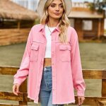 Chemise en jeans femme manches longues coton casual chemise denim lache avec poches effet délavé - taille ... Chemise en jeans femme manches longues coton casual chemise denim lache avec poches effet délavé - taille ...