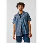 Chemise en jean homme dilon - kaporal - manches courtes - col chemise - bleu