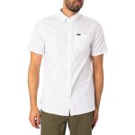 Chemise  manches courtes oxford vintage - superdry - homme - noir - regular - col boutonn