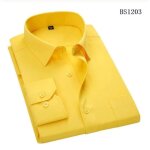 Chemise  manches longues dcontracte pour hommes - ecelen - ray - jaune - bleu - manches longues