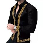 Chemise à manches longues imprimée pour homme - vitata - style hawaïen élégant - confortable et respirante ... Chemise à manches longues imprimée pour homme - vitata - style hawaïen élégant - confortable et respirante ...