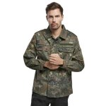 Chemise militaire brandit bw flecktarn manches longues 80% polyester 20% coton - homme
