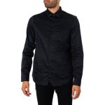 Chemise � motif de lettrage - armani exchange - homme - bleu