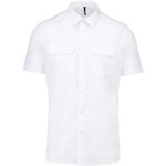 Chemise pilote kariban manches courtes - blanc
