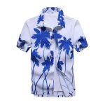 Chemise de plage - insfity - manches courtes - imprim jaune - casual - t