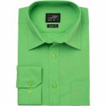 Chemise popeline - jn678 - homme - vert citron - manches longues - easy care - s � 4xl