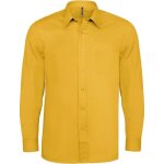 Chemise popeline - k545 - jaune - manches longues - homme - entretien facile