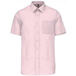Chemise popeline manches courtes - kariban - k551 - rose - homme