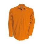 Chemise popeline manches longues - k545 - orange - homme