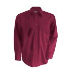 Chemise popeline manches longues - k545 - rouge vin - homme