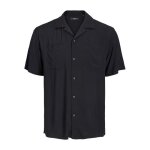 Chemise resort jack & jones innovation - noir - xxl - popeline - col resort - manches courtes
