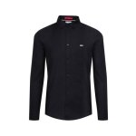 Chemise - tommy jeans - manches longues - slim - noir - 100% coton
