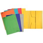 Chemise - trieur - leitz - a4 - carton robuste 320g / m2 - jaune - 3 rabats au dos