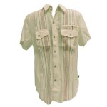 Chemisette homme en coton chemise ecru