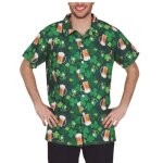 Chemisette shamrock bi�re st patricks vert homme