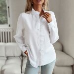 Chemisier femme rayures manches longues casual chemise lâche avec volants tissu confortable - taille ... Chemisier femme rayures manches longues casual chemise lâche avec volants tissu confortable - taille ...