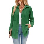 Chemisier femme � rayures manches longues col en v casual chemise regular fit avec poches confortable ...