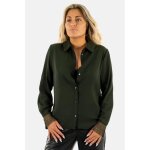 Chemisier - only - trine duffel bag - femme - loose - manches longues - col chemise - vert