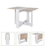 Chene table  manger pliable pour 2 - 4 personnes willonin console pliante pour petite espace modulable ...