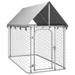 Chenil extrieur - non spcifi - 200x100x150 cm - mtal - grand espace - protection chien