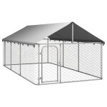 Chenil extrieur - non spcifi - 400x200x150 cm - mtal - grand espace - protection chien