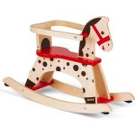 Cheval � bascule en bois caramel - janod - syst�me anti - bascule - d�s 1 an