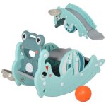 Cheval � bascule homcom plastique 72x34x47cm vert