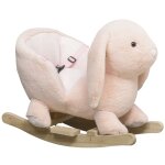 Cheval � bascule - homcom - lapin fauteuil int�gr� - ceinture de s�curit� - fonction sonore clapissement ...