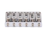 Chevalet de guitare omabeta - pont rigide � chargement par le haut - 6 cordes - noir argent