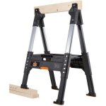 Chevalet de sciage - keter - roc pro gear - rglable - mtal et bois - capacit 1360 kg