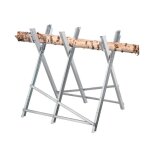 Relaxdays chevalet de sciage pliable charge maximale 150 kg acier hlp: 80 x 80 x 82 cm pour couper le ...