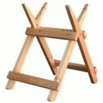 Chevalet de sciage pliable en bois - outifrance - dimensions : 50 x 18 mm