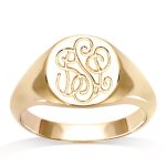 Chevalire plaqu or monogrammes les tresors de lily - 12x10 mm - jaune