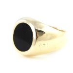 Chevalire plaqu or - les tresors de lily - king - onyx - homme - largeur 15 mm