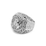 Chevalire - acier 316l - croix romaine - taille 61 - argent