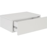 Chevet suspendu oceane �tag�re murale avec 1 tiroir sans poign�e en bois blanc mat