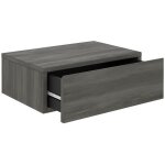 Chevet suspendu oceane �tag�re murale avec 1 tiroir sans poign�e en bois d�cor gris cendr�