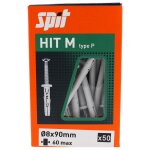 Cheville  frapper - spit - hit - m p - nylon - 8x90 / 60p - bote de 50