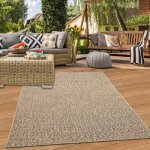 Chic tapis dext�rieur avec aspect en sisal pour balcon terrasse et jardin gr��e - 140 x 200 cm