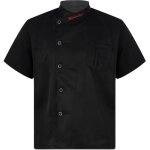 Chictry veste de cuisine chef homme professionnel uniforme manches courtes htel restaurant l - 4xl noir ...
