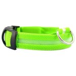 Chien led lumineux collar glowing pet fashion night light up de s�curit� collier avec batterie vert int�gr� ...