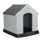 Niche pour chien dextrieur orion91 - rsine - 98. 5cm - gris - blanc - extrieur