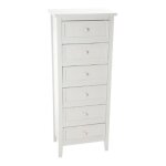 Chiffonnier 6 tiroirs charme 113cm blanc