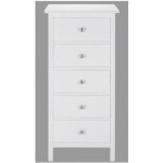 Chiffonnier - albane - 5 tiroirs - pin blanc - meuble de chambre contemporain